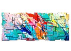Paleta II, Abstracto 3D, Escultura metálica original de pared, Única en su especie