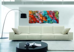 Palette, Abstract 3D Original Metal Wall Sculpture, Ready to Hang
