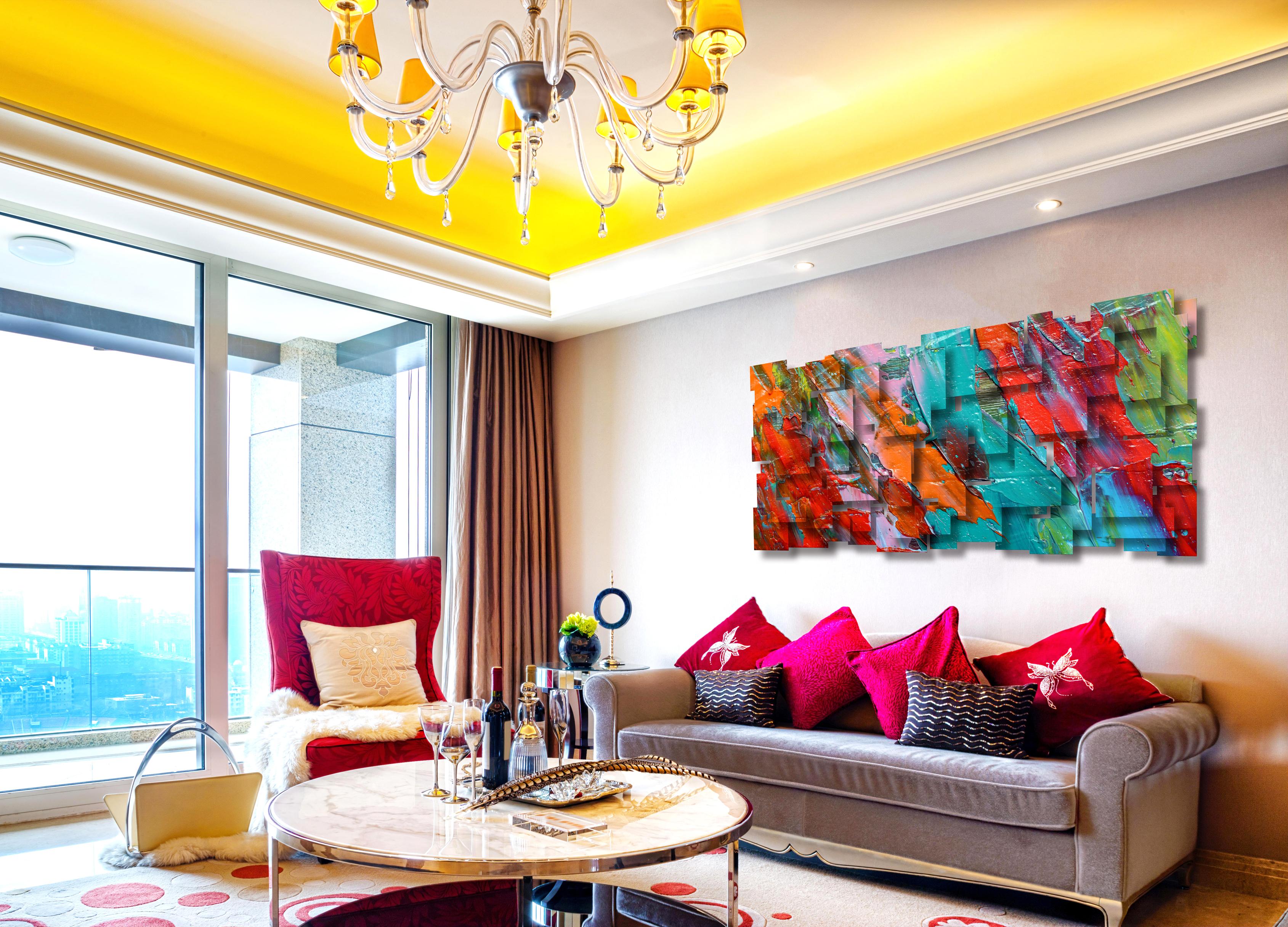 Artist: Karo Martirosyan,  
Work: Original Artwork,  
Medium: Glass and Metal Wall Sculpture, 
Year: 2024
Style: Contemporary Art,  
Subject: Palette,
Size: 30