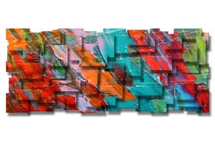 Palette, Abstrakte 3D-Wandskulptur aus Metall, Original-Wandskulptur, Unikat