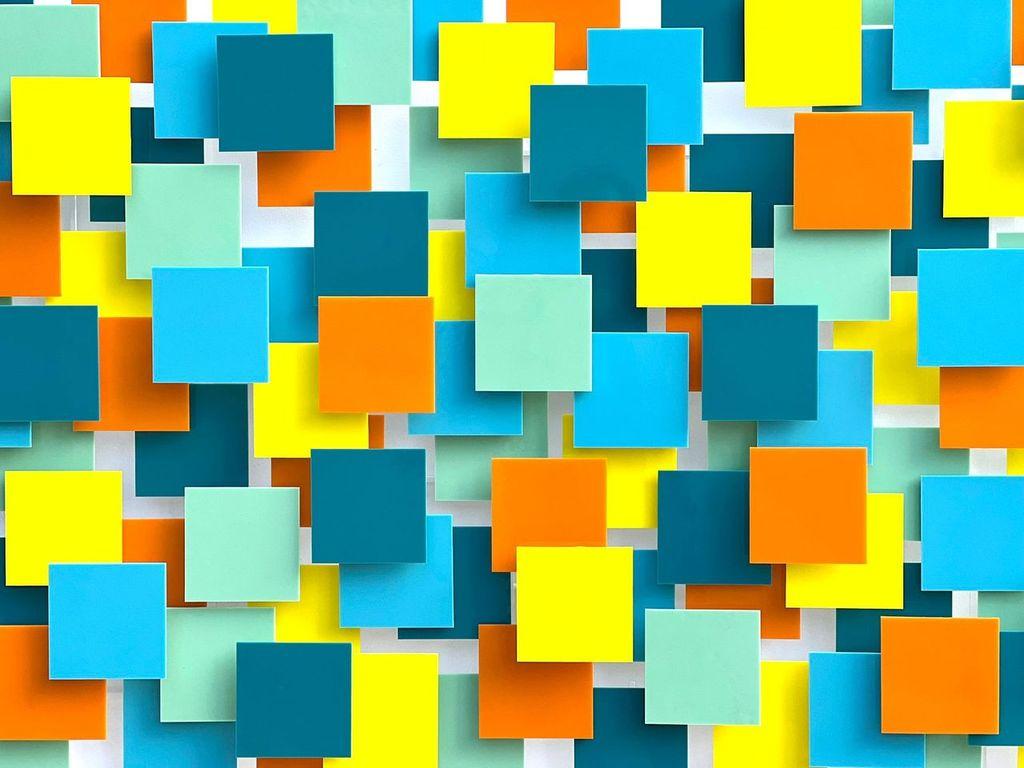 Playtime II, Abstract Modern 3D Original Glass and Metal Wall Sculpture For Sale 1