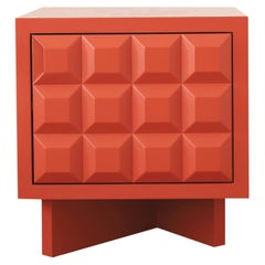  Karo Nightstand Inspired by Brutalism with Outstanding Look - Coral Colour
