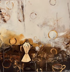 Coffee 1 - Karol Jersak - Abstract Mixed Media Painting
