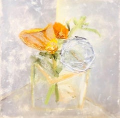 Glasvase aus Glas – Karol Jersak – Abstraktes Gemälde in Mischtechnik