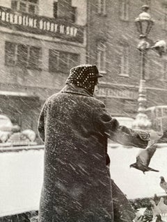 Pigeons Photography Black and White, Photographic-paper, Signed