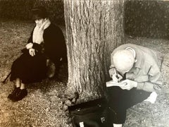Zwei Kissen, eine Baumfotografie, Paris, signiert