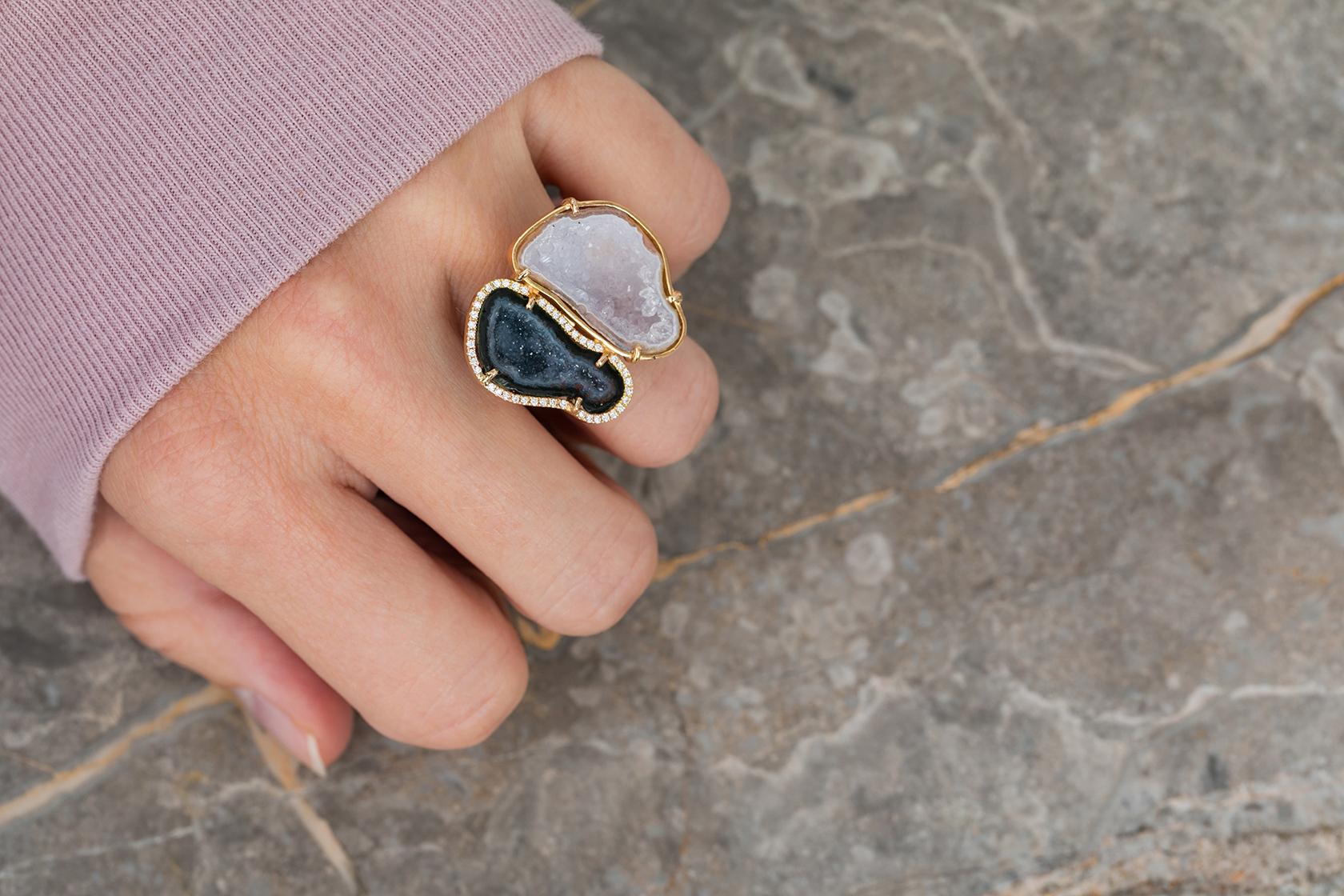 geode wedding ring