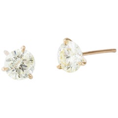 Karolin Diamond Stud Earrings Yellow Gold Drop