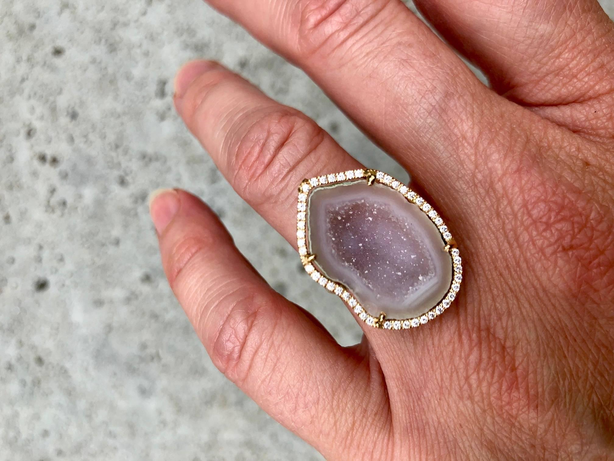 Pink is the new black!
This cute pink ring is the perfect ring to give the one you love.
Set with 18 k rose gold and 0,30 ct shimmering diamonds.
Great for summer and winter styles.