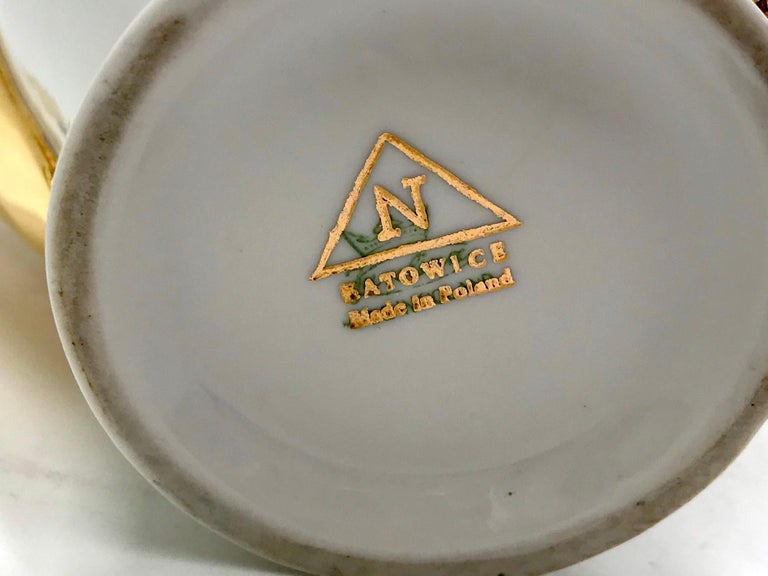 Karolina Porcelain Coffee Service, Poland, 1950s / 1960s For Sale at