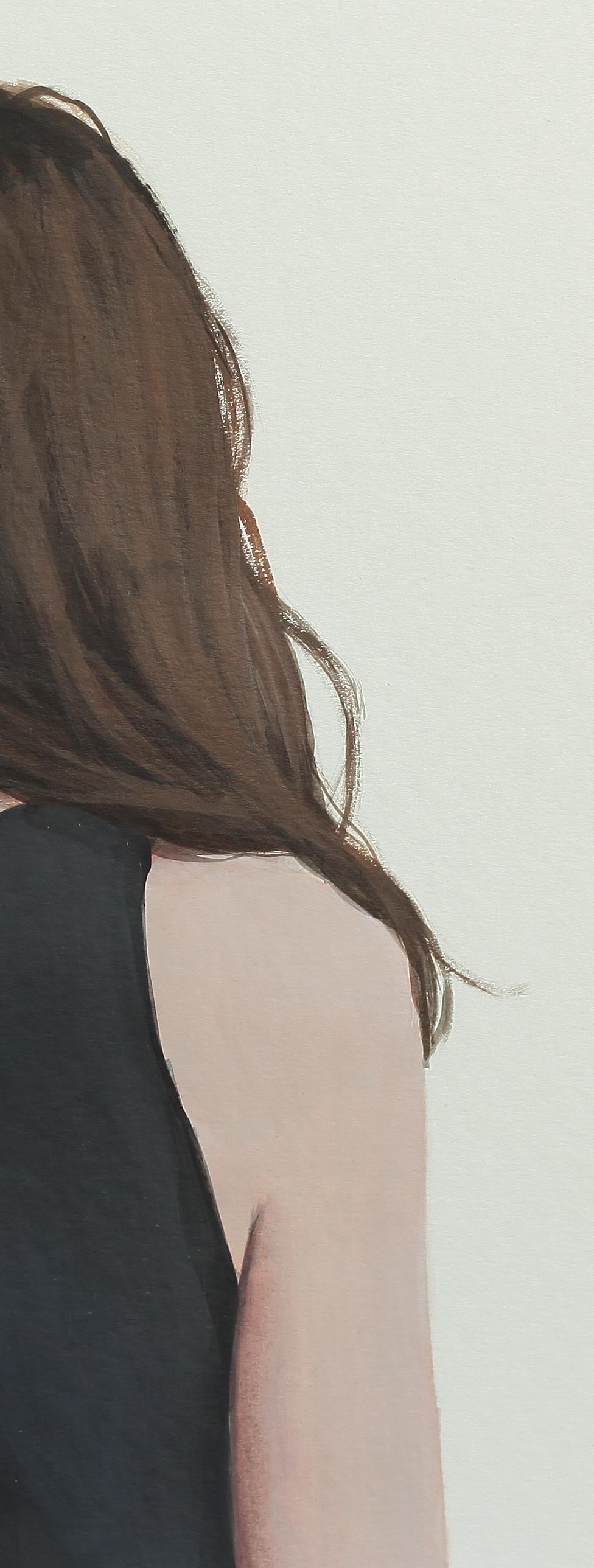 « Back Portrait IX » - Peinture contemporaine de portrait d'une fille  - Painting de Karoline Kroiss