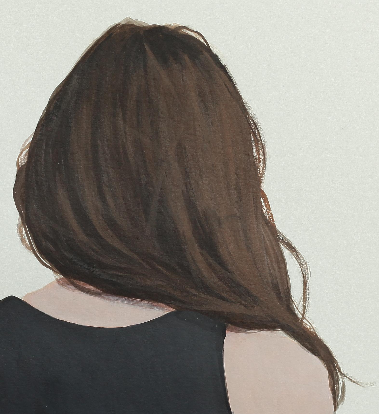 « Back Portrait IX » - Peinture contemporaine de portrait d'une fille  - Contemporain Painting par Karoline Kroiss