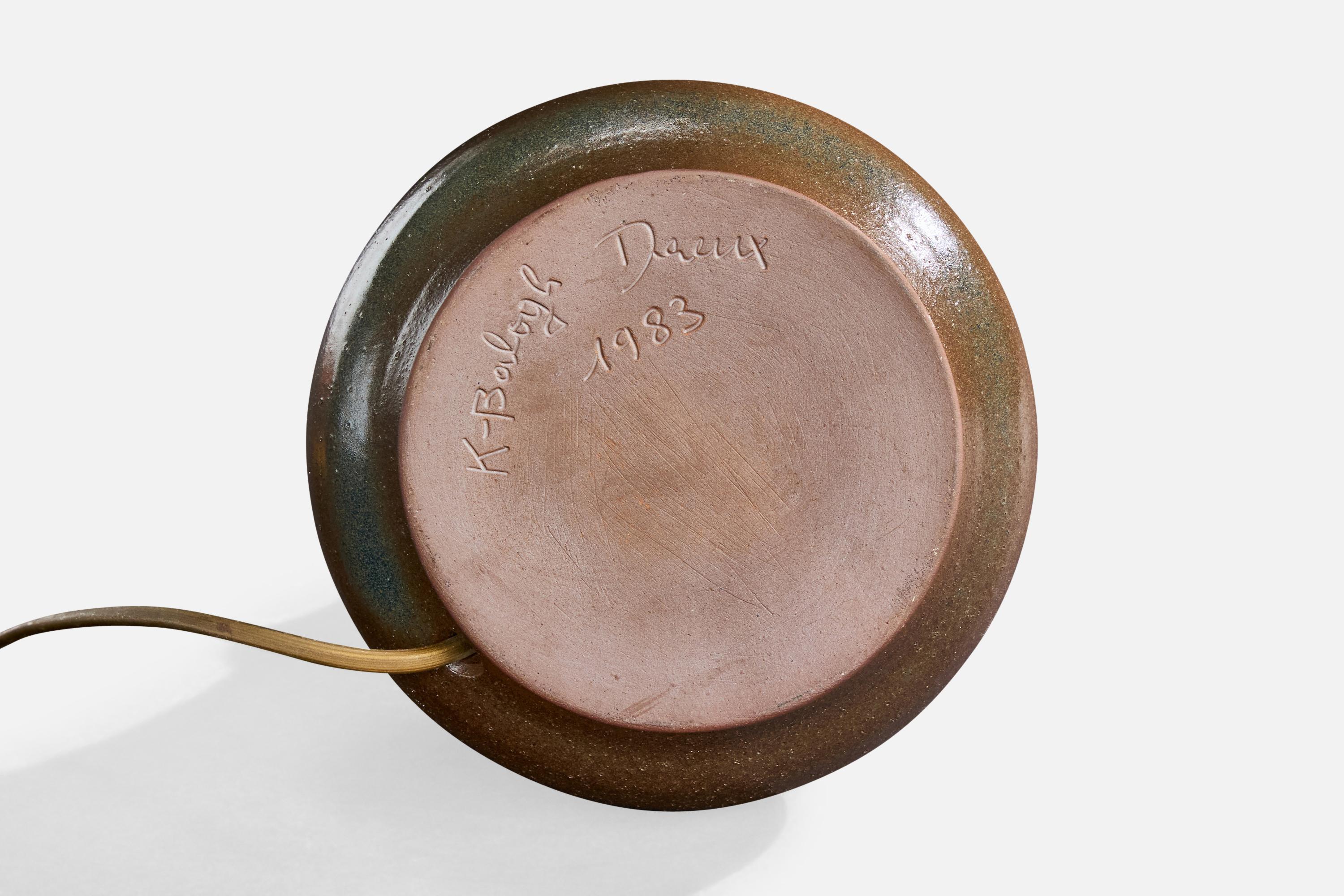 Céramique Karoly Balogh, Lampe de table, céramique, France, 1983 en vente