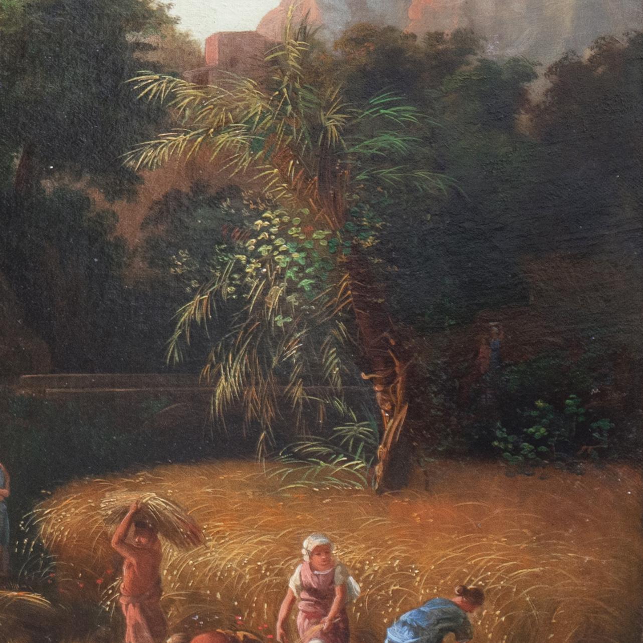 'The Meeting of Boaz and Ruth', Hungarian School, Old Testament, King David For Sale 7