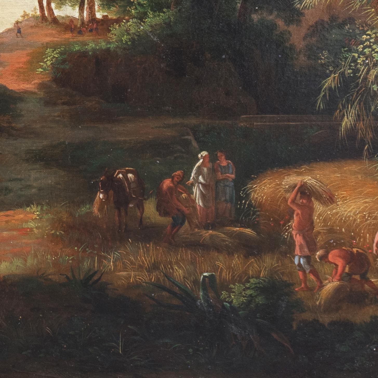'The Meeting of Boaz and Ruth', Hungarian School, Old Testament, King David For Sale 3