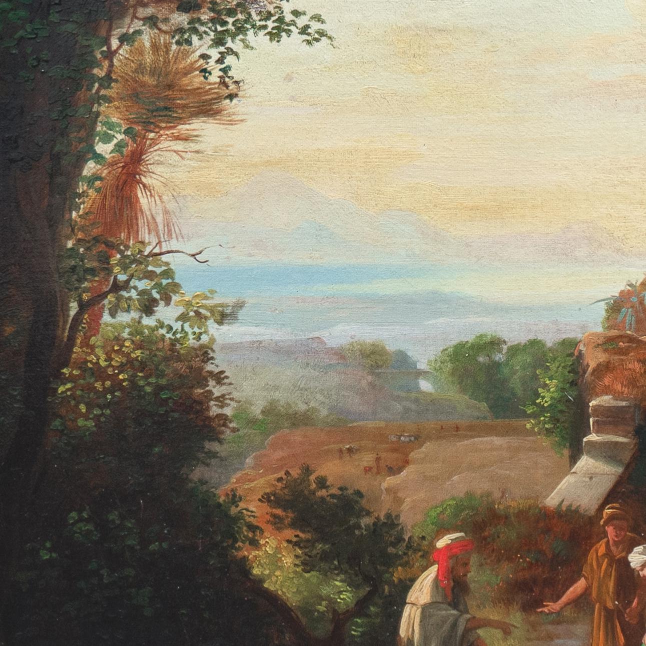 'The Meeting of Boaz and Ruth', Hungarian School, Old Testament, King David For Sale 4