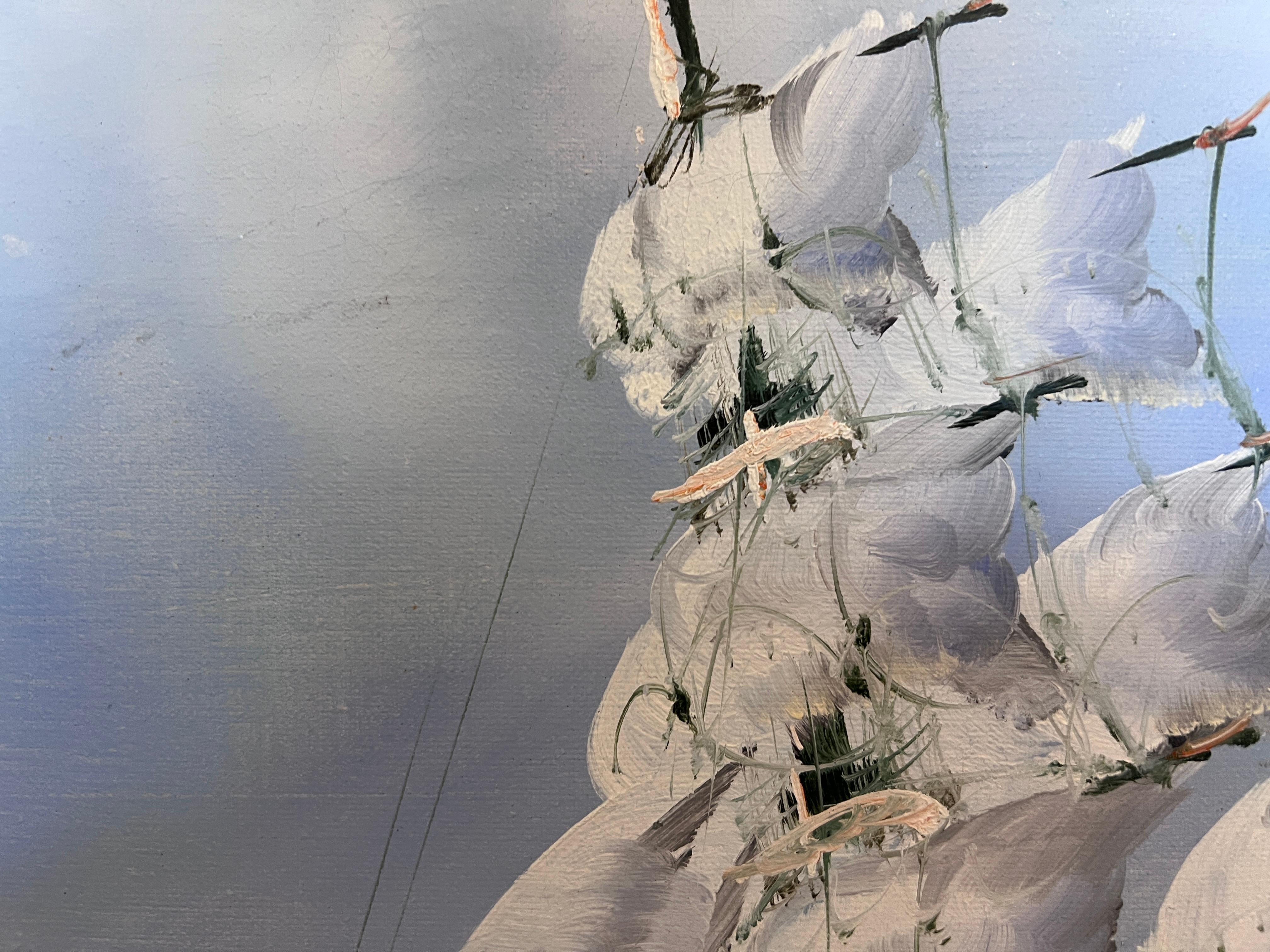 Seascape Original Oil Painting Tall Ship by Karon  Nautical Maritime Wall Art For Sale 9