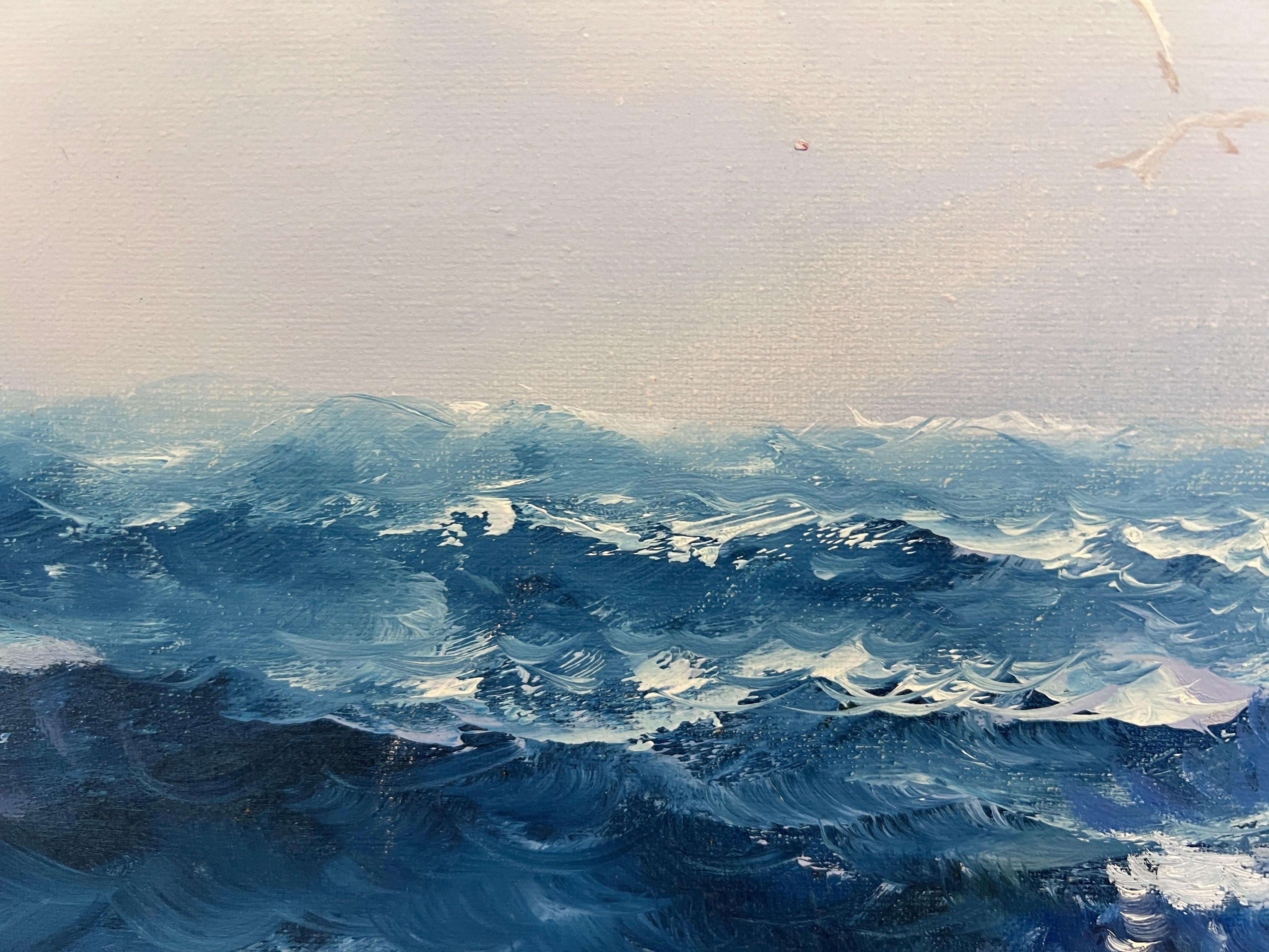 Seascape Original Oil Painting Tall Ship by Karon  Nautical Maritime Wall Art For Sale 11