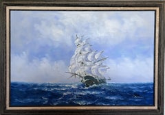 Seascape Original Oil Painting Tall Ship by Karon  Nautical Maritime Wall Art