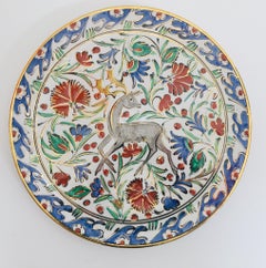 IKaros Hand Painted Carnations and Tulips Decorative Plate Rhodes Greece