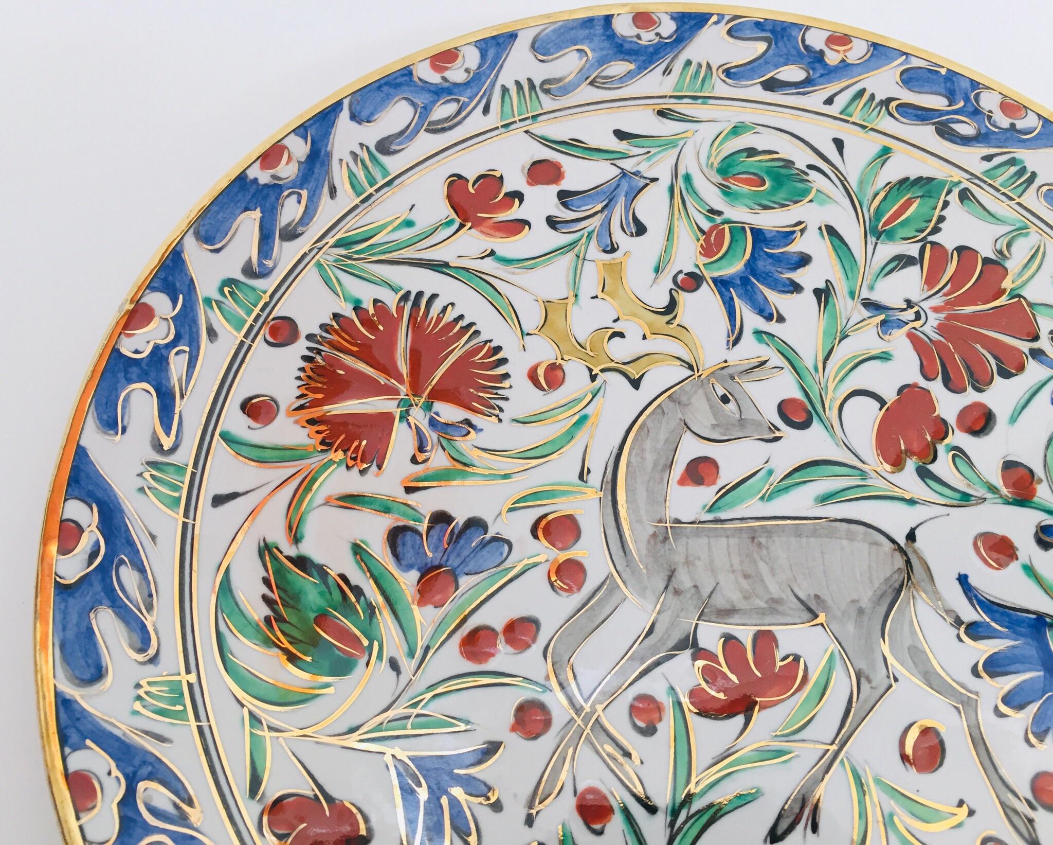 hand painted greek plates