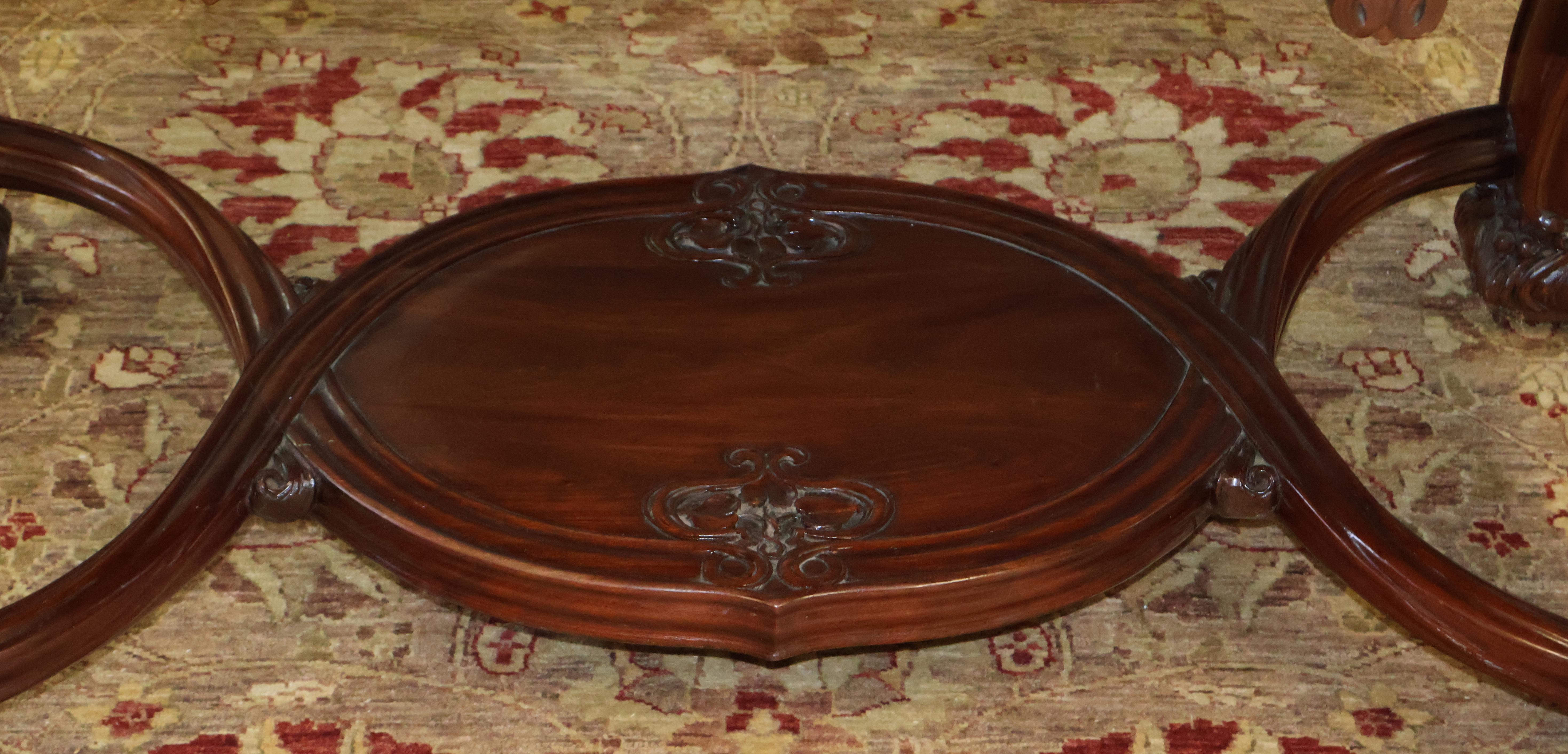 Karpen Brothers Mahogany Art Nouveau Desk Writing Table Library Table Circa 1905 For Sale 9