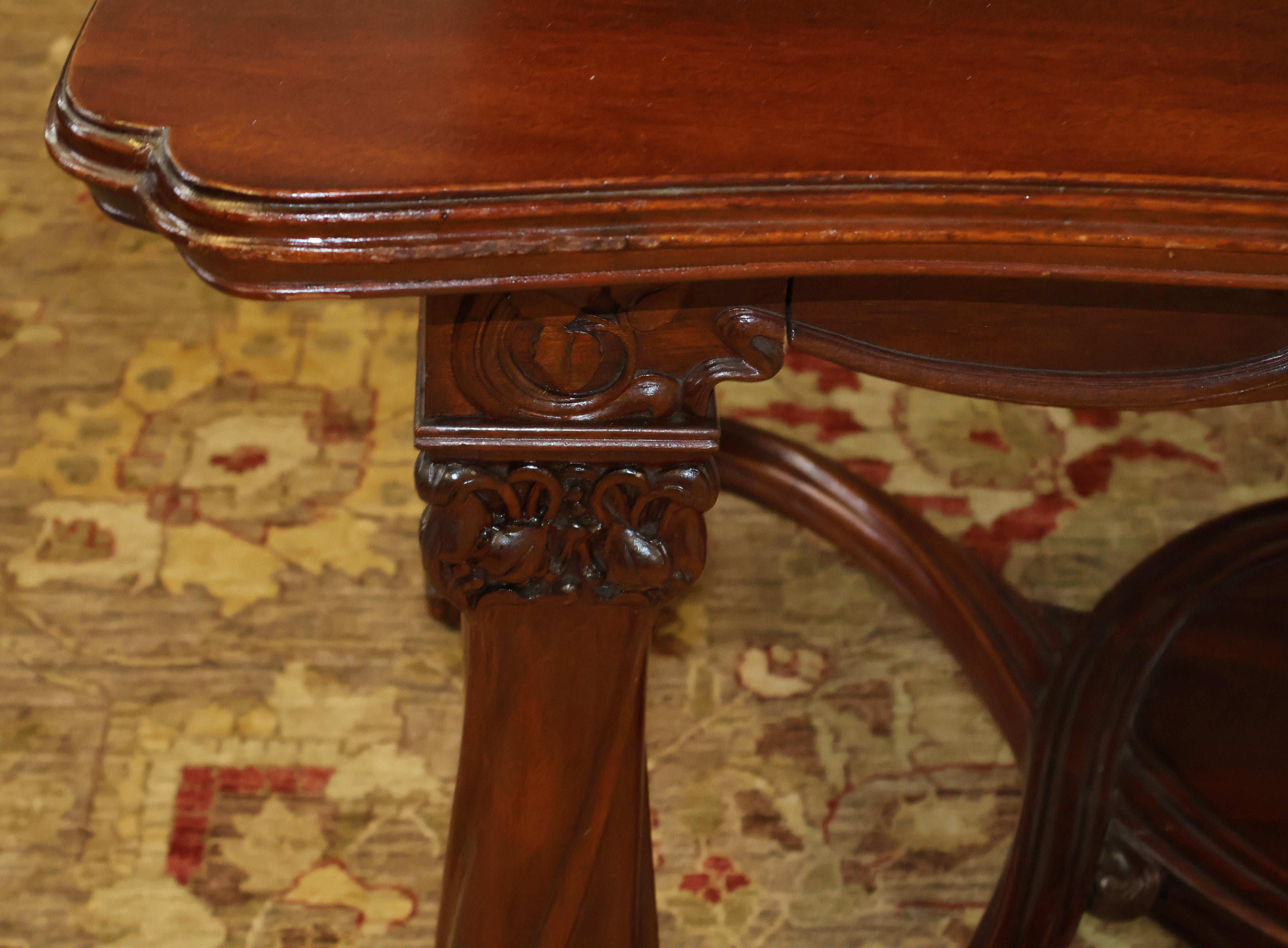 Karpen Brothers Mahogany Art Nouveau Desk Writing Table Library Table Circa 1905 For Sale 10