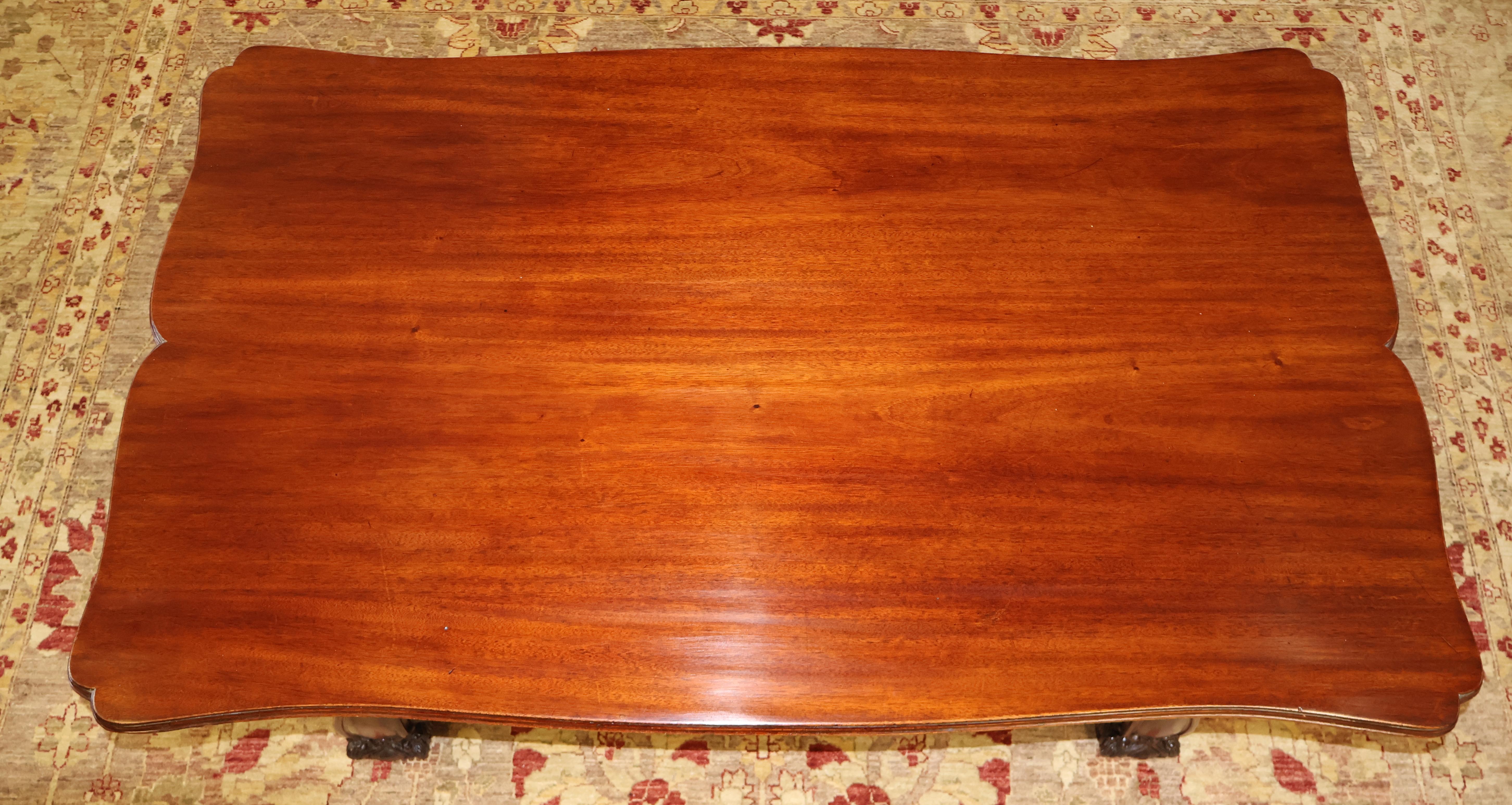 Karpen Brothers Mahogany Art Nouveau Desk Writing Table Library Table Circa 1905 For Sale 12