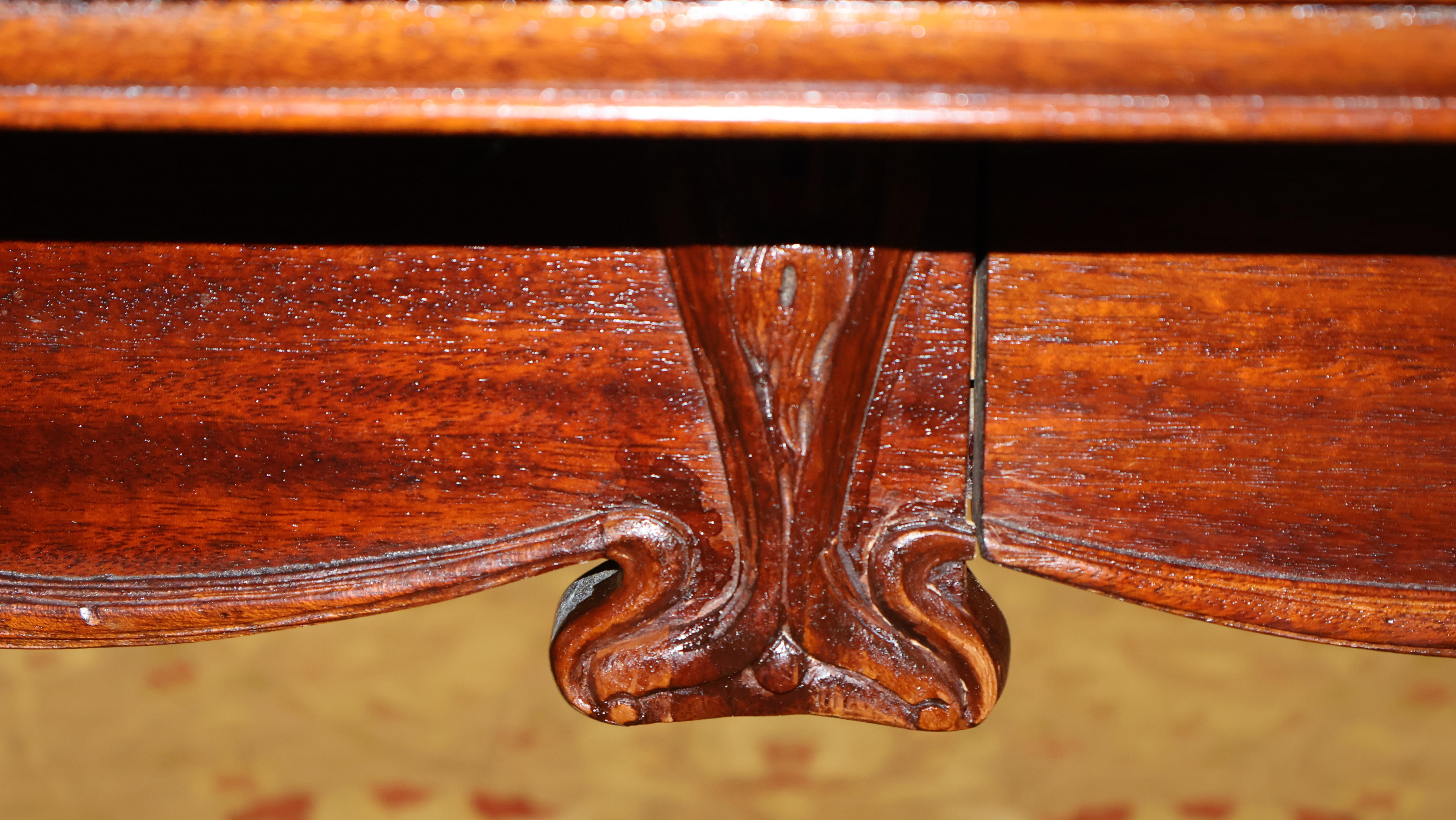 Karpen Brothers Mahogany Art Nouveau Desk Writing Table Library Table Circa 1905 For Sale 15