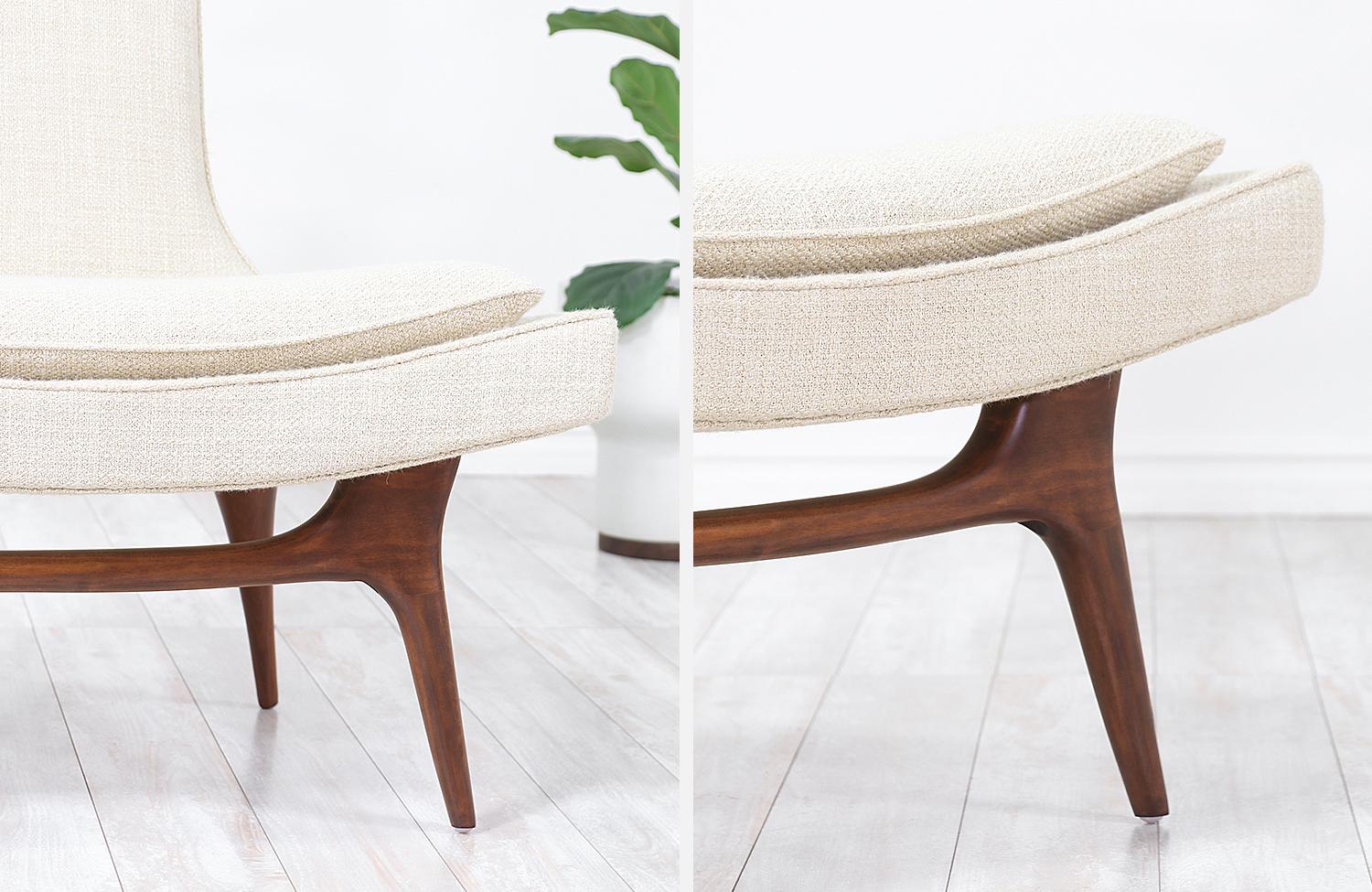 Fabric Karpen of California High-Back Lounge Chair