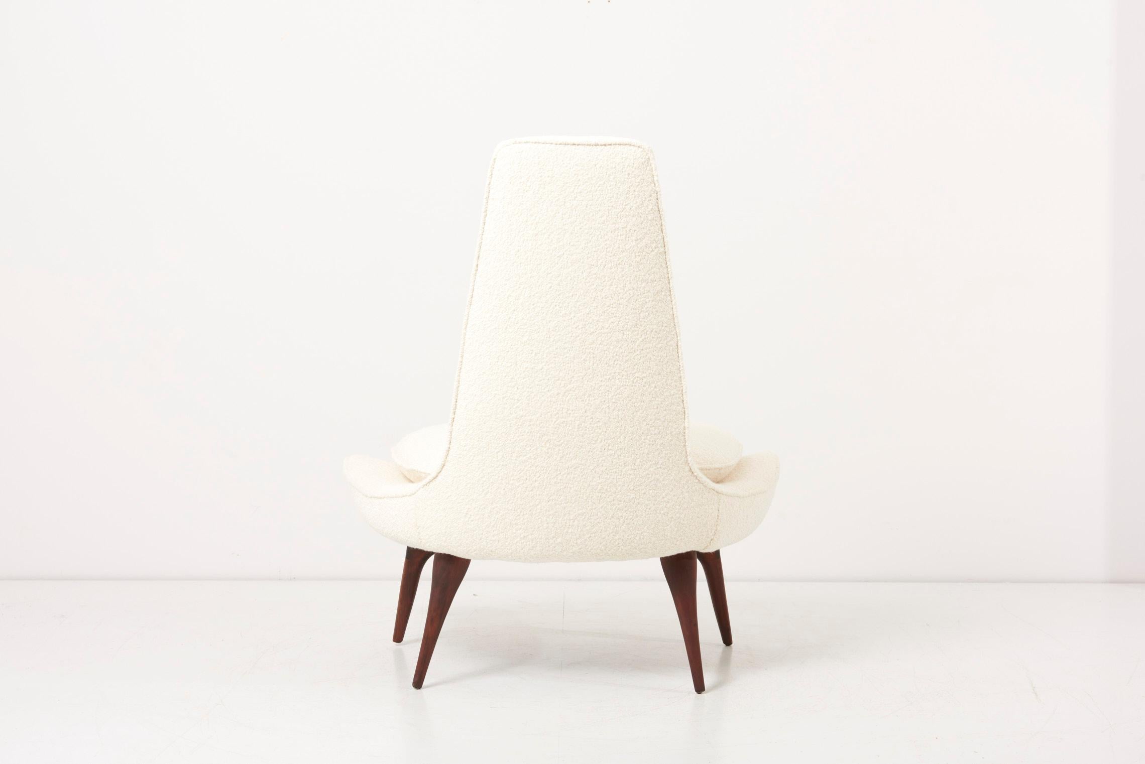Fabric Karpen of California Lounge or Slipper Chair, USA 1960s