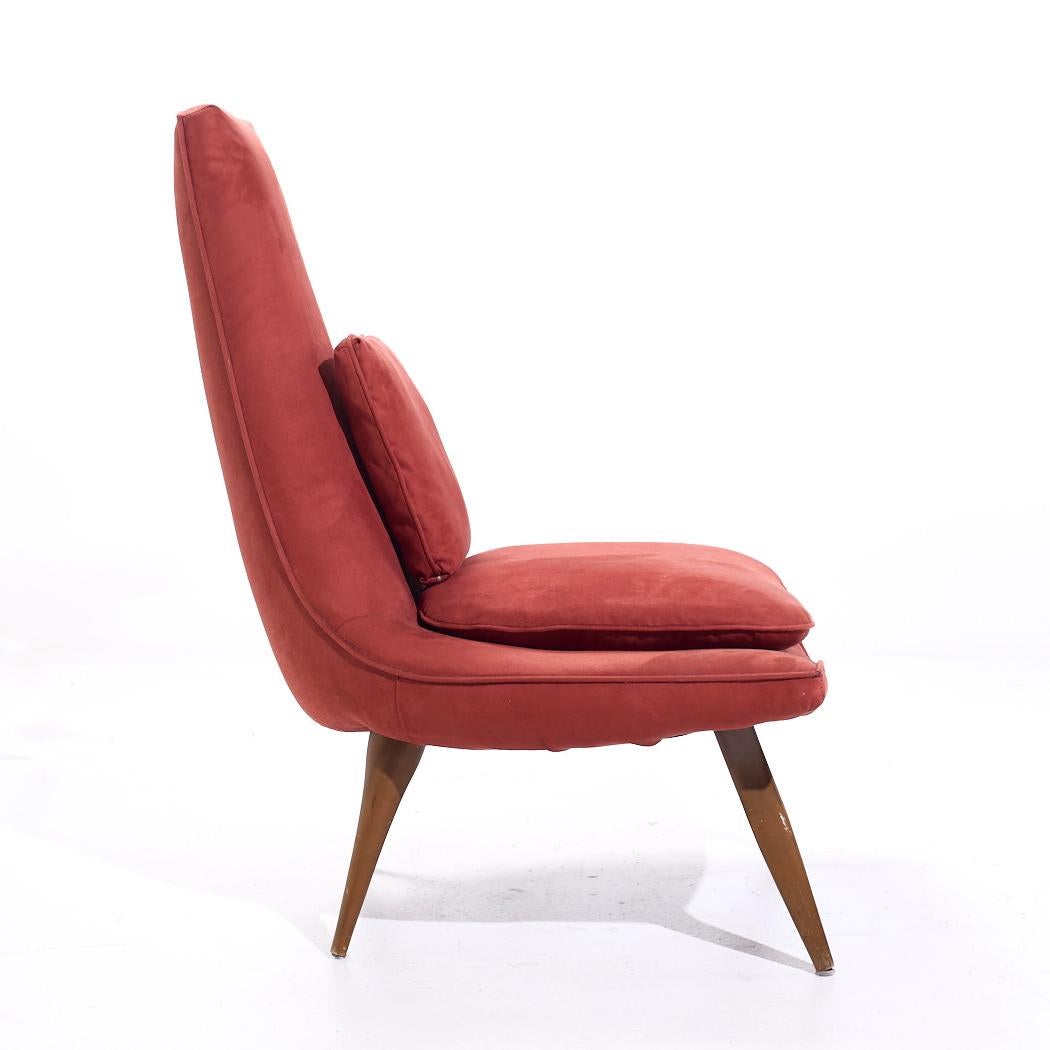 Karpen of California Mid Century Slipper Chair - Pair For Sale 3