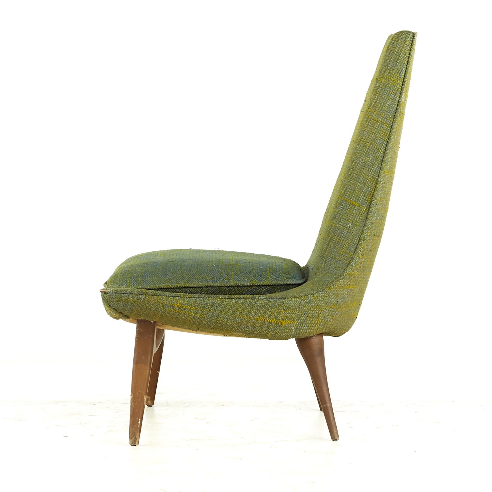 Karpen of California Midcentury Slipper Chair – Pair For Sale 4