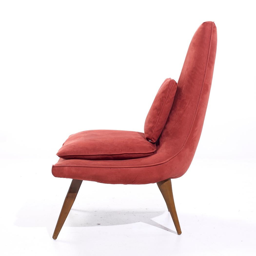 Karpen of California Mid Century Slipper Chair - Pair For Sale 4