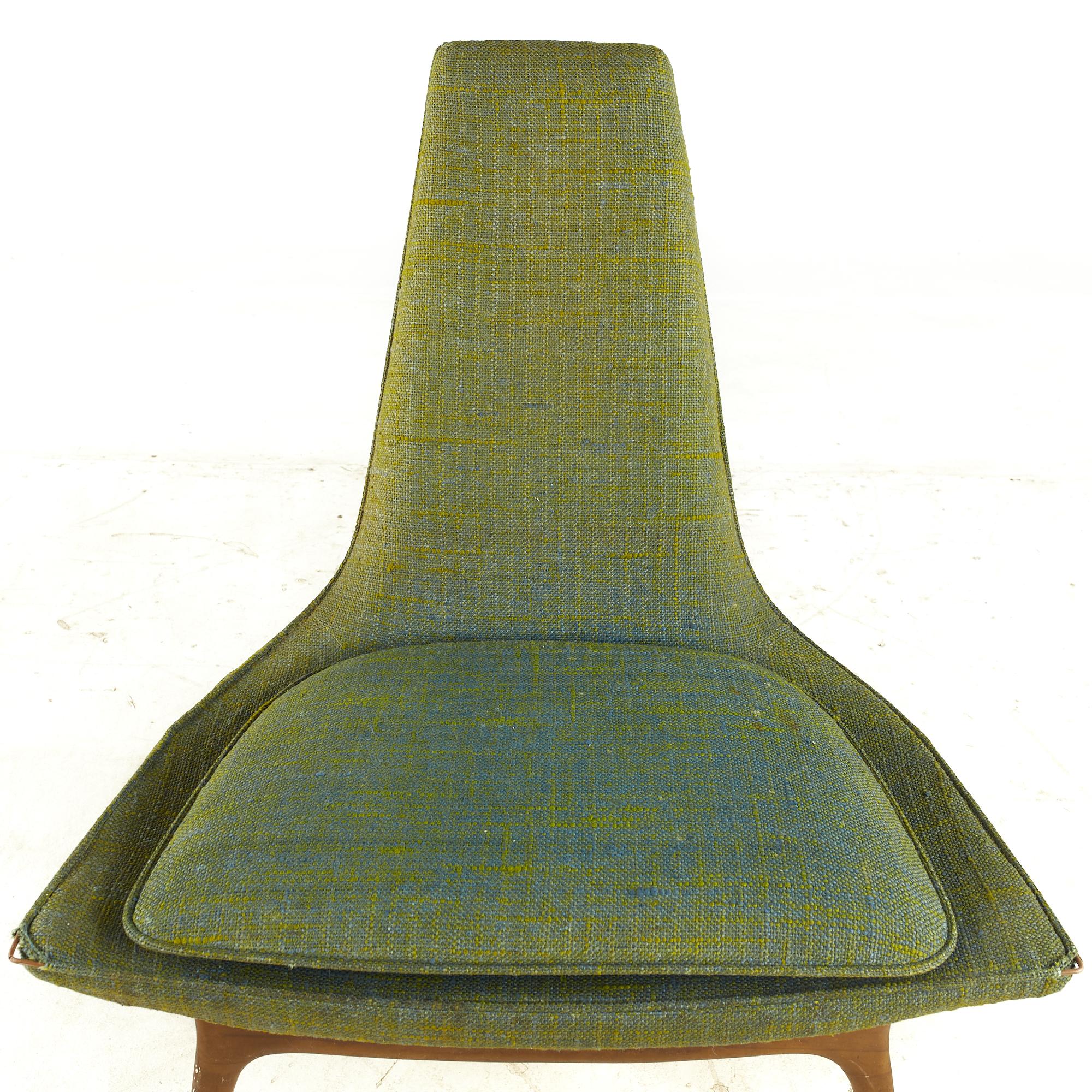 Karpen of California Midcentury Slipper Chair – Pair For Sale 5