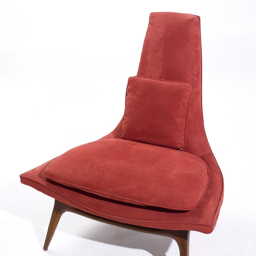 Karpen of California Mid Century Slipper Chair - Pair For Sale 5