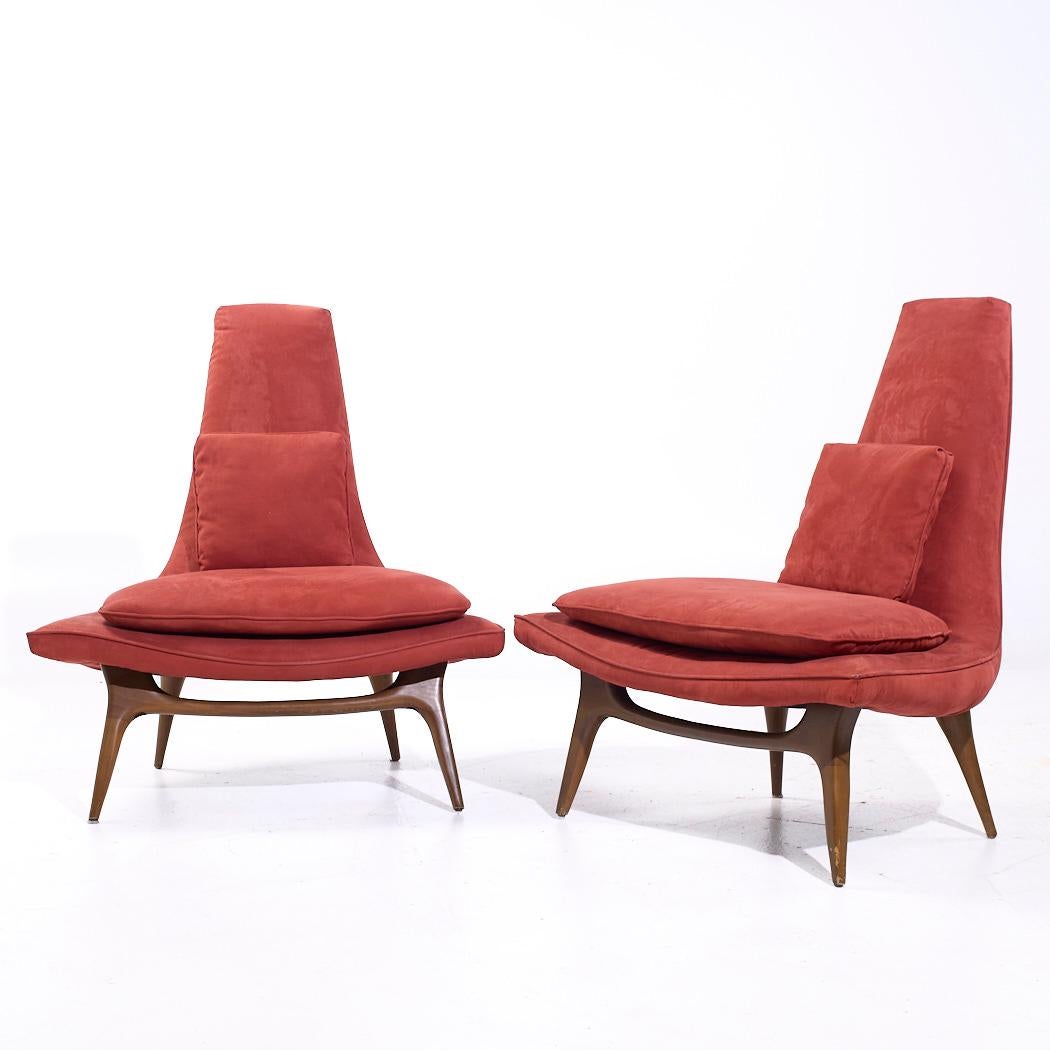 Mid-Century Modern Karpen of California Mid Century Slipper Chair - Pair For Sale