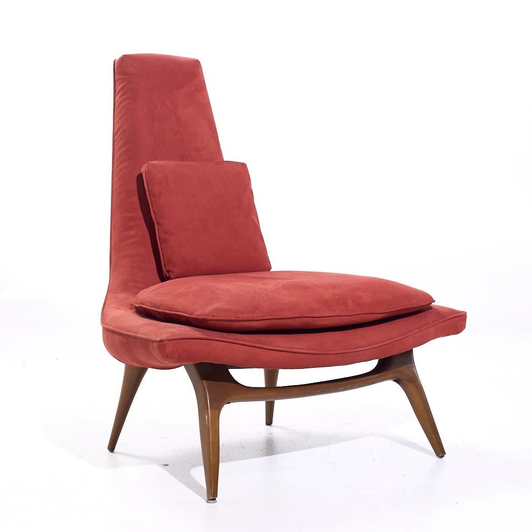 American Karpen of California Mid Century Slipper Chair - Pair For Sale