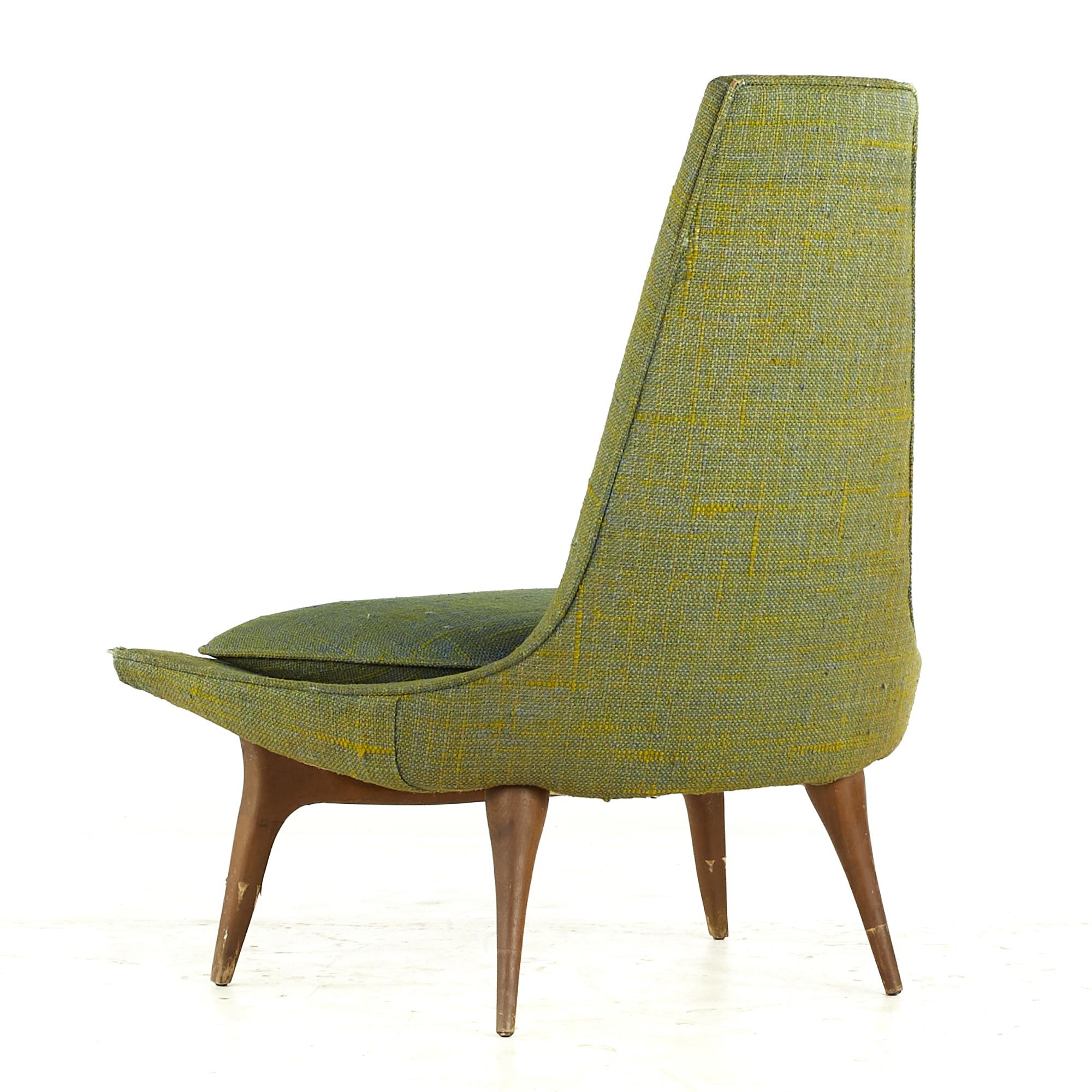 Karpen of California Midcentury Slipper Chair – Pair For Sale 2