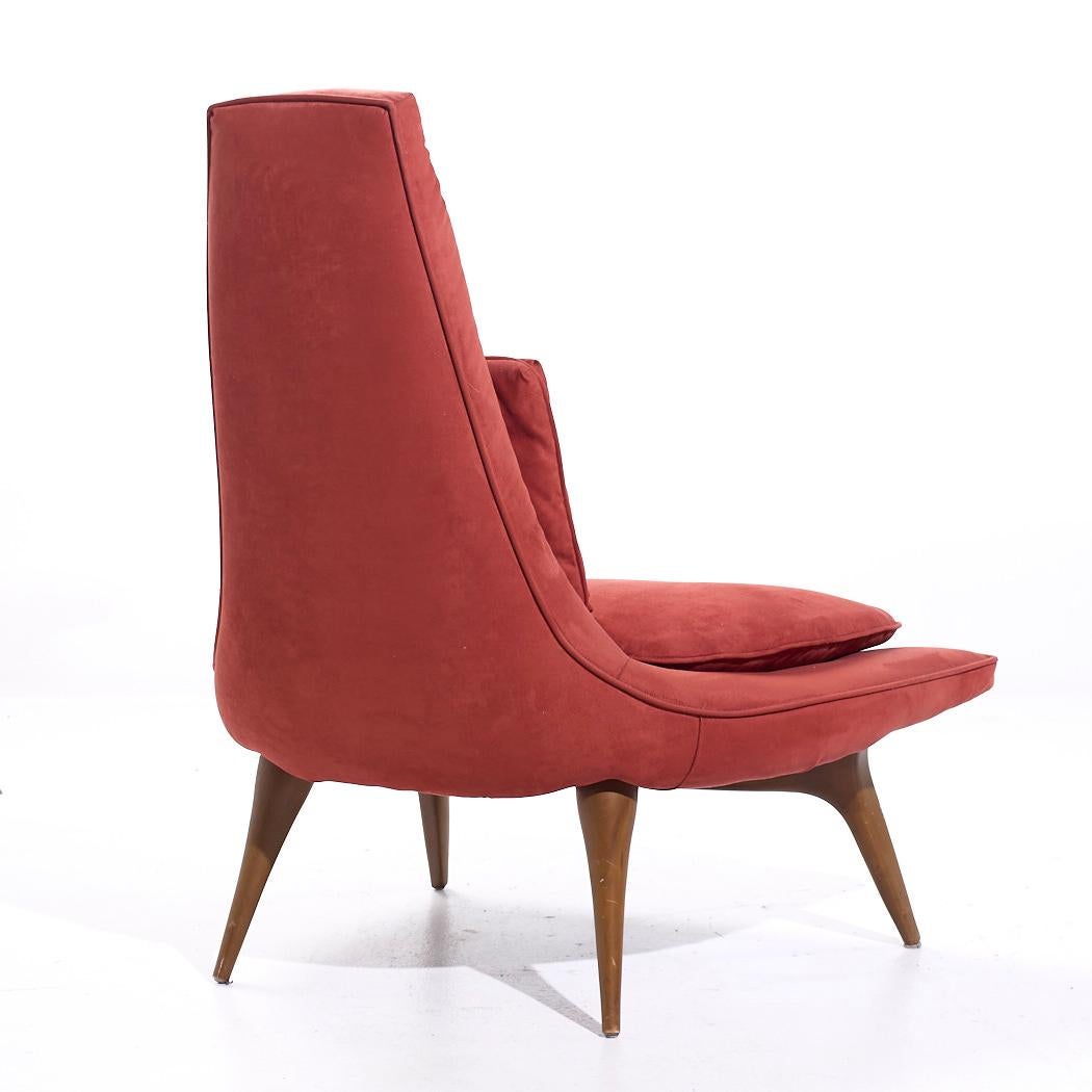 Karpen of California Mid Century Slipper Chair - Pair For Sale 2