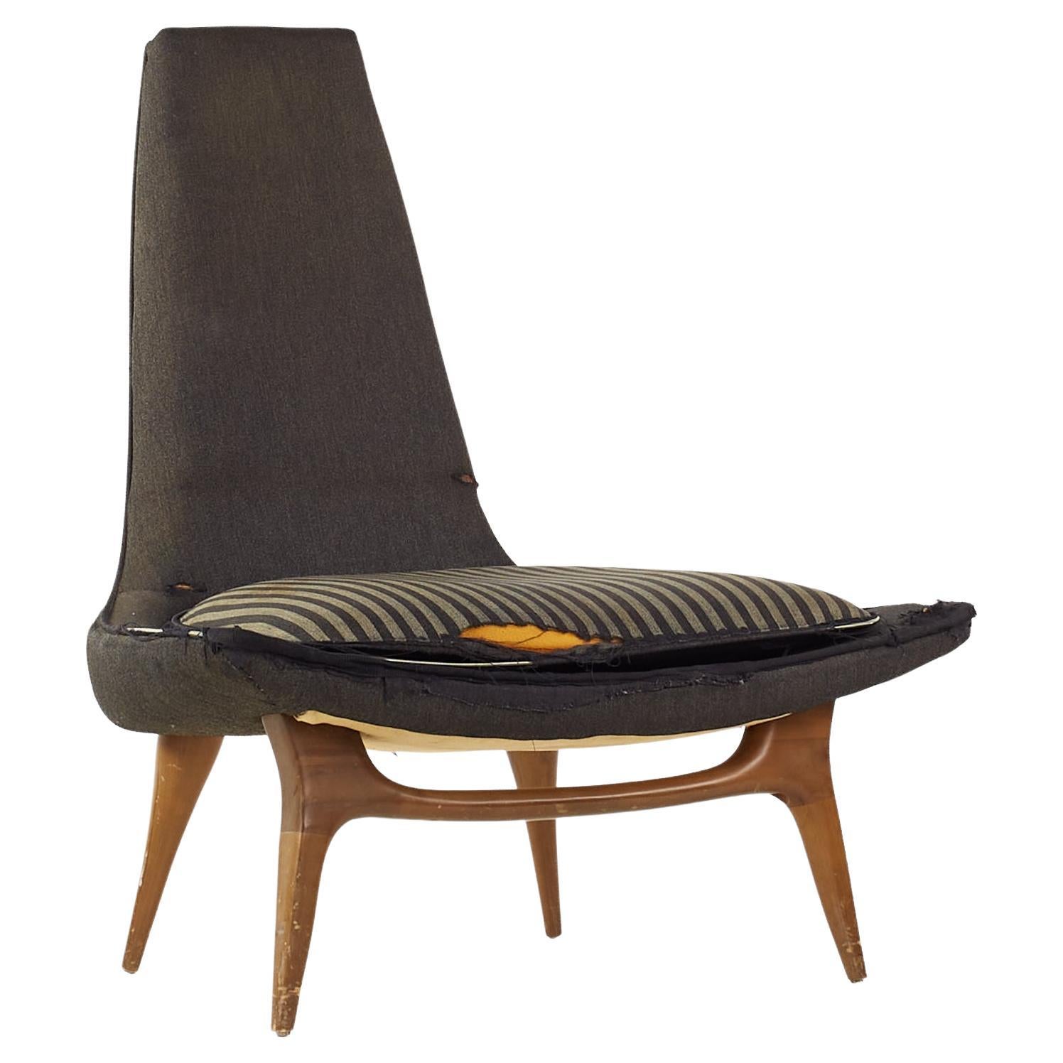 Karpen of California Mid Century Slipper Lounge Chair