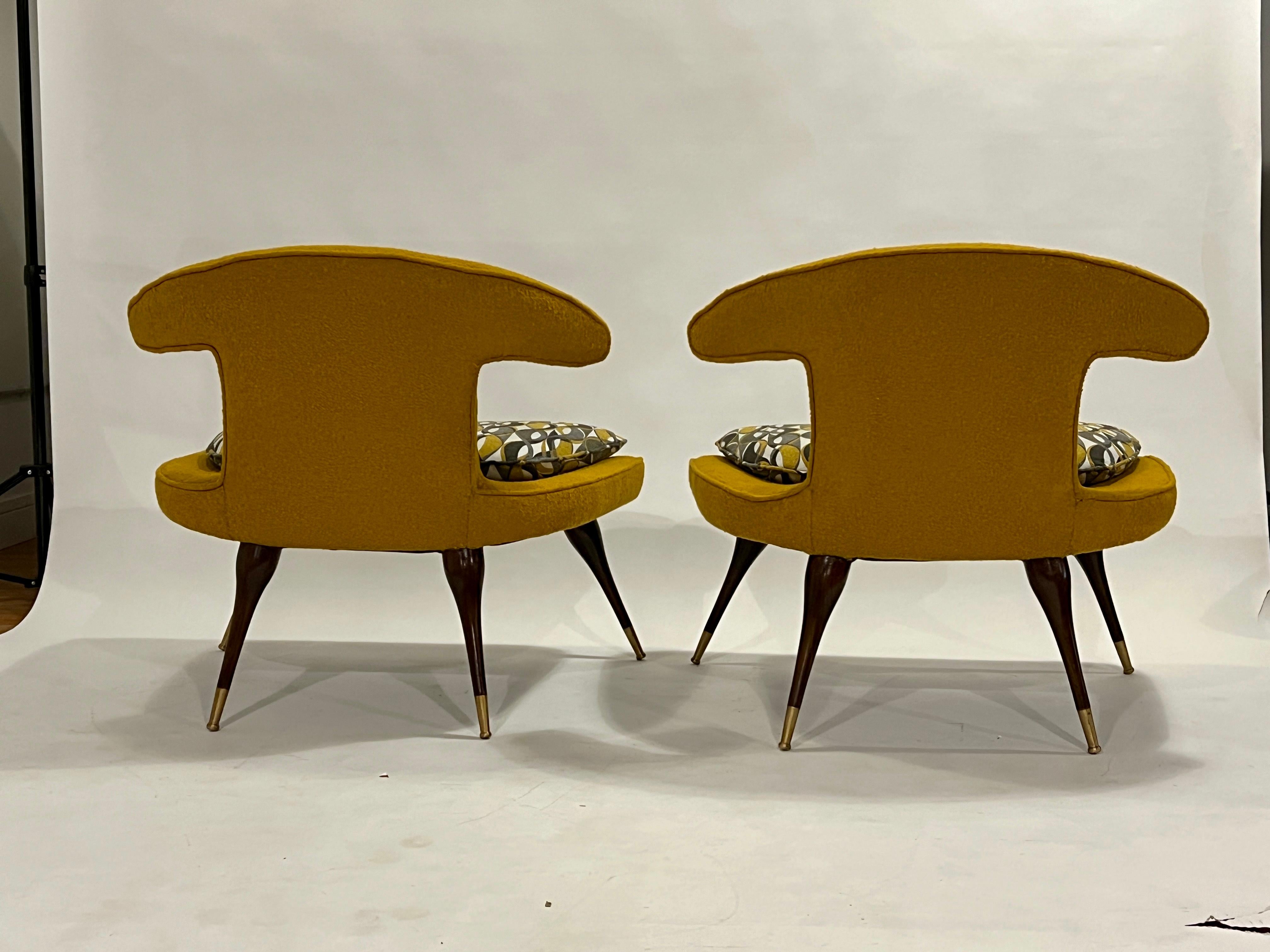 Mid-20th Century Karpen Style Horn Chairs For Sale