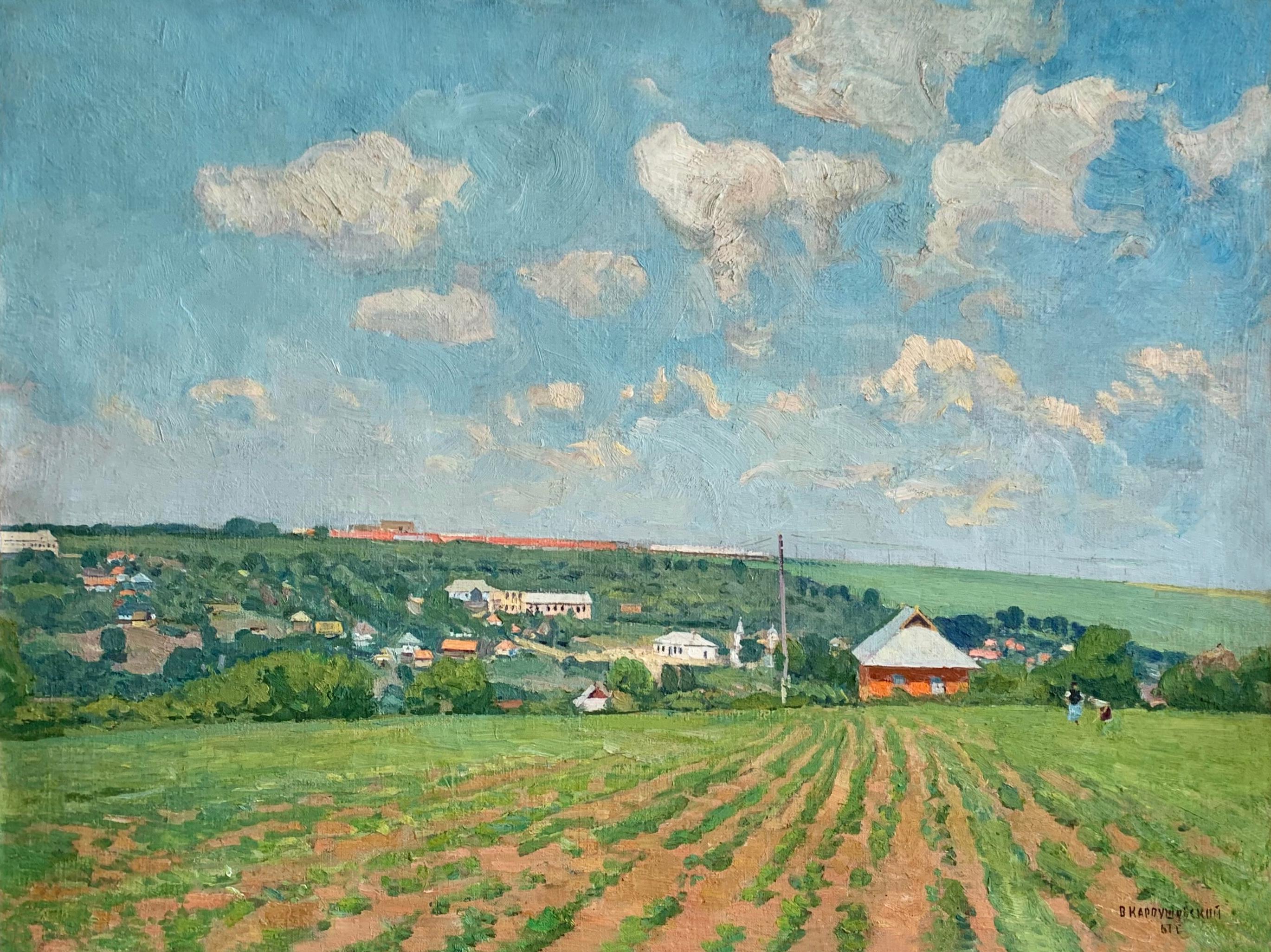 spring field painting