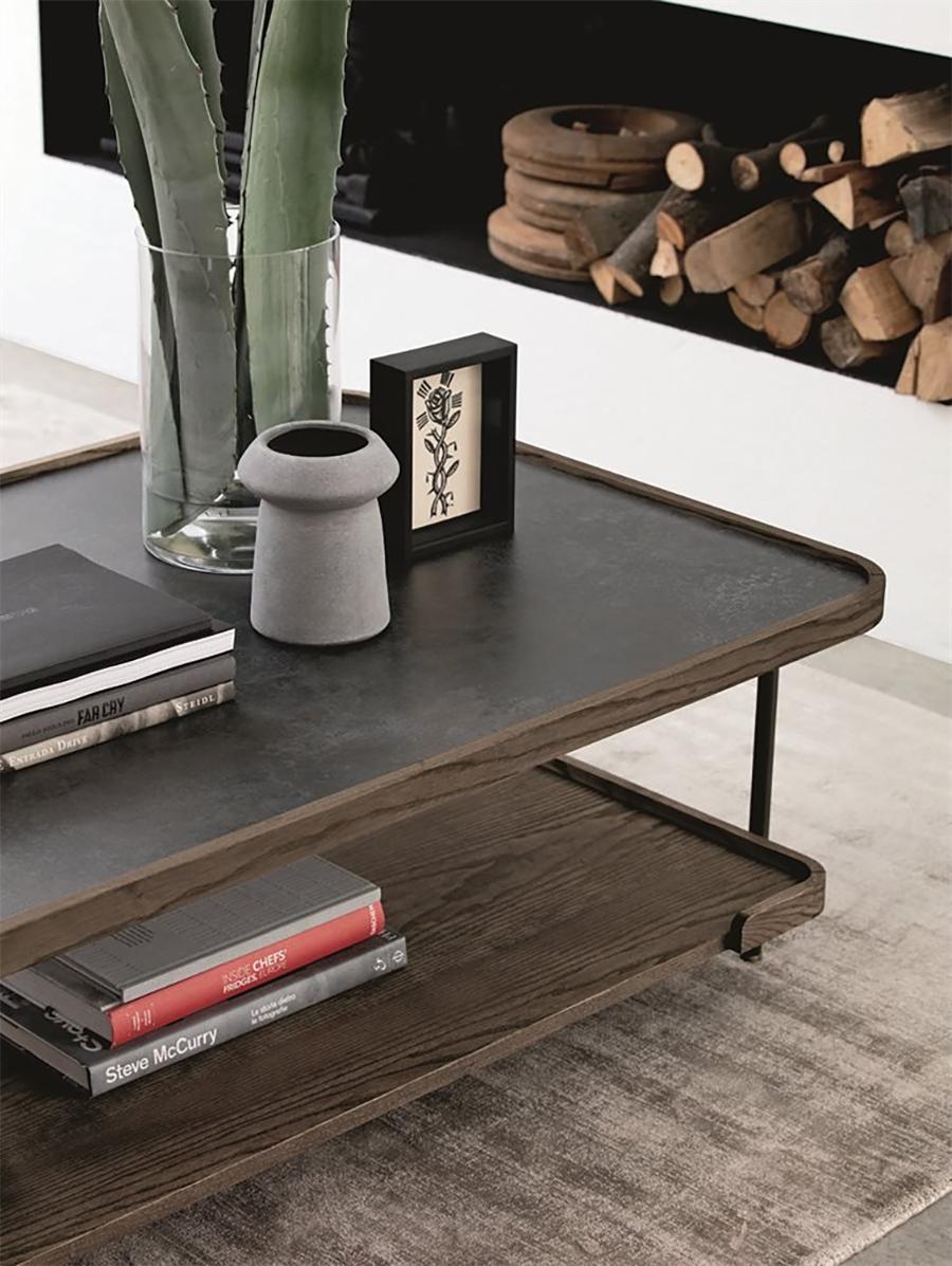 Métal Table basse rectangulaire Kart en vente