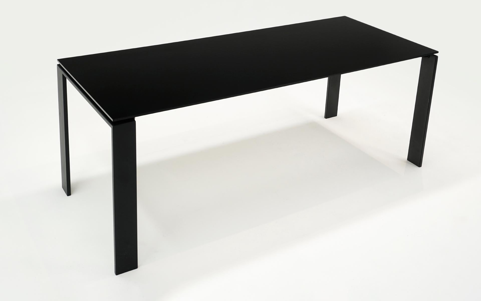 Italian Kartel Dining / Work Table from the Four Collection. Black Laminate and Steel