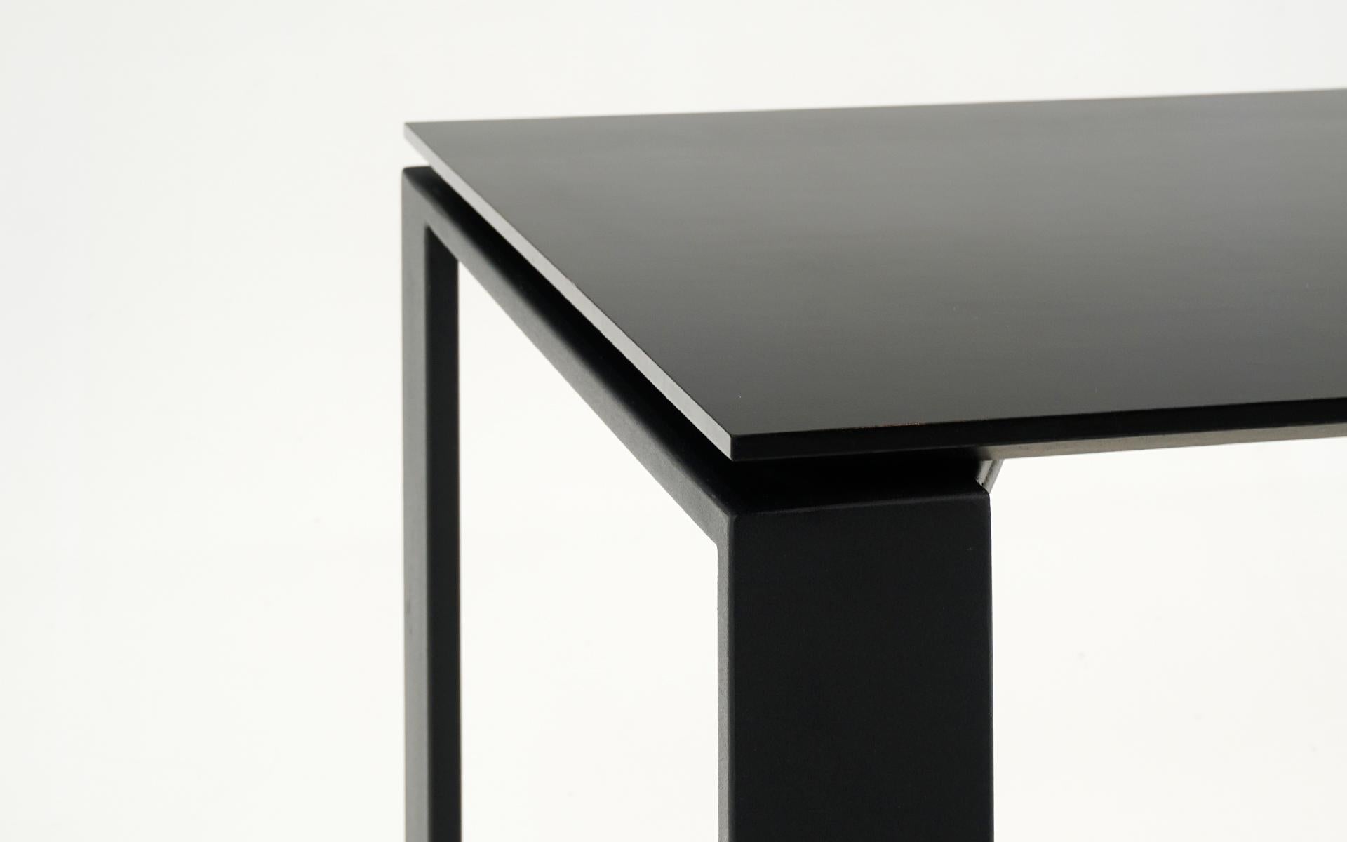 Contemporary Kartel Dining / Work Table from the Four Collection. Black Laminate and Steel