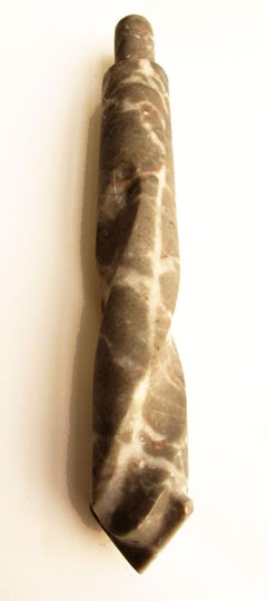 Drill Bit by KARTEL - unique handcarved marble sculpture - smooth finish
