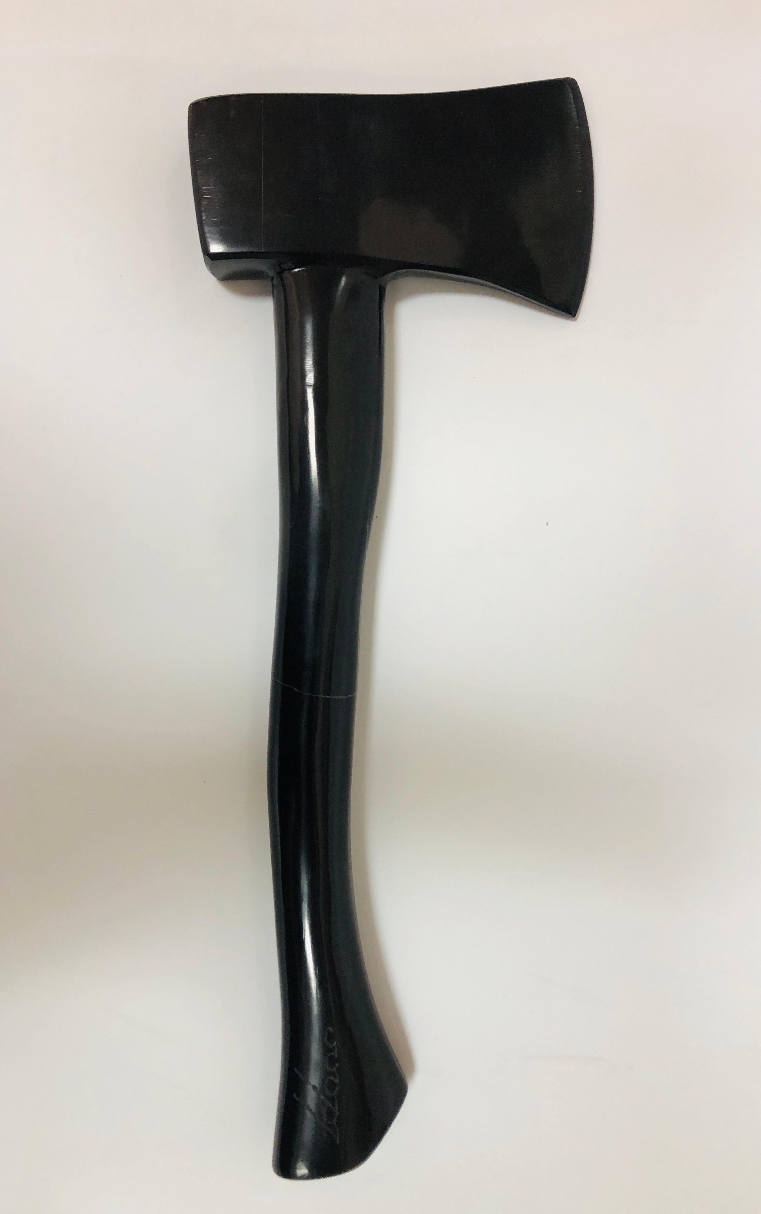 The Axe by KARTEL unique handcarved marble sculpture -smooth finish For Sale 2