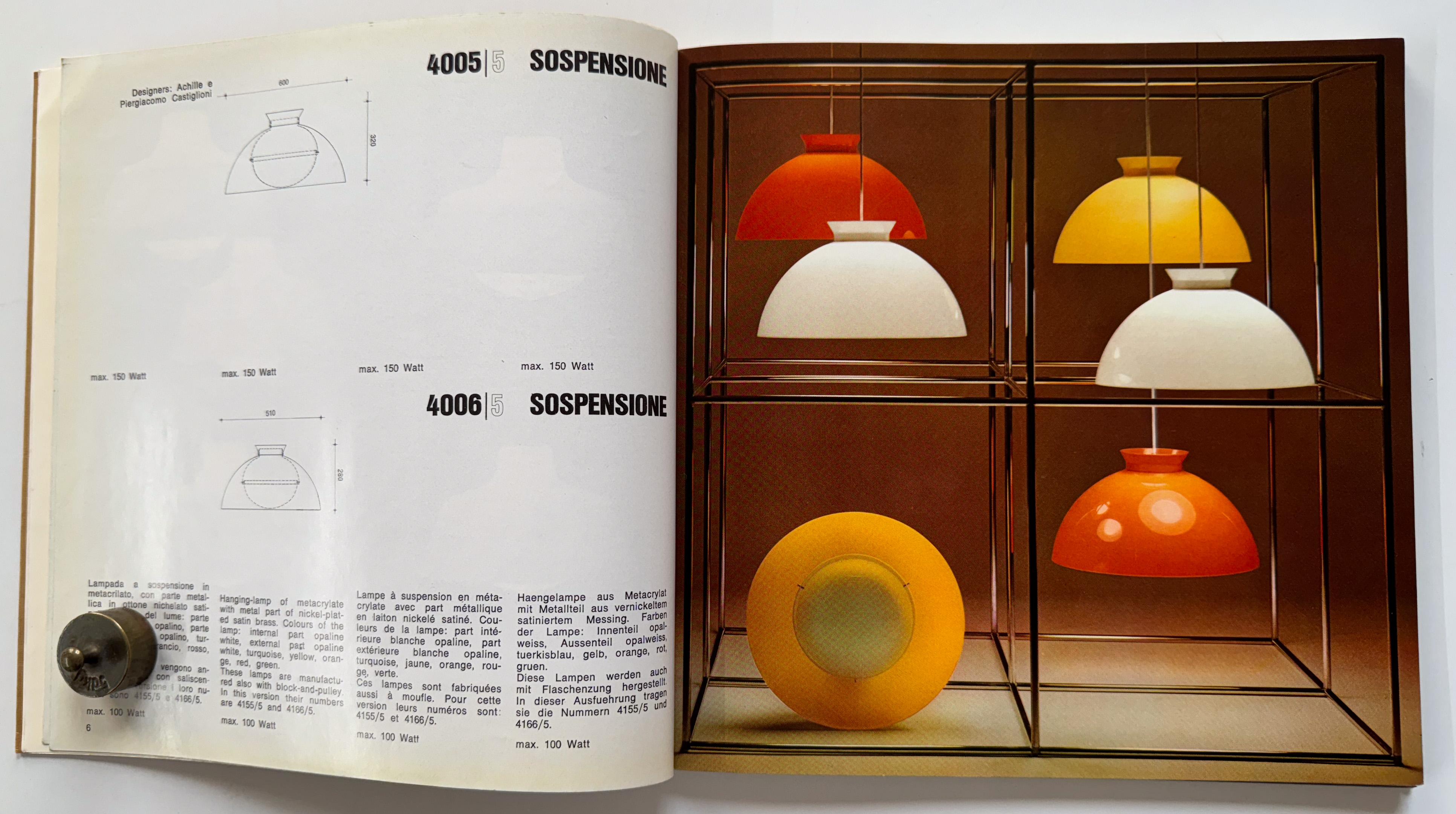 Italian Kartell 1968 Catalog: Lampade e Arredamento For Sale