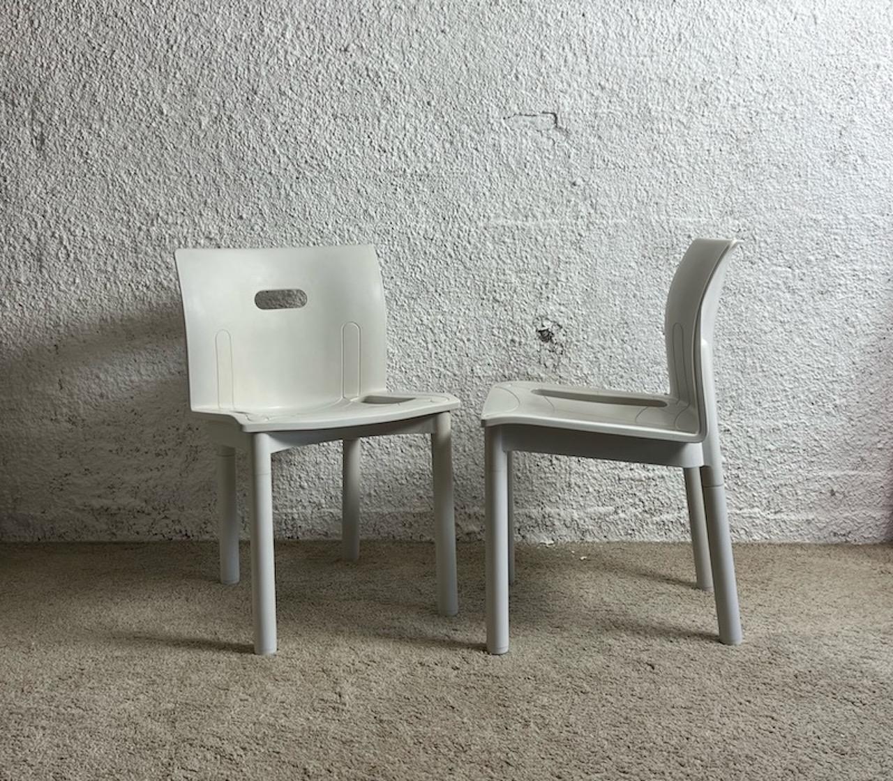Industrial Kartell 4870 Anna Castelli  Award-Winning Stackable Chairs, 1980s For Sale